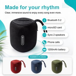 Altavoz Bluetooth portátil XB-009: negro, libertad inalámbrica y diseño práctico para el día a día