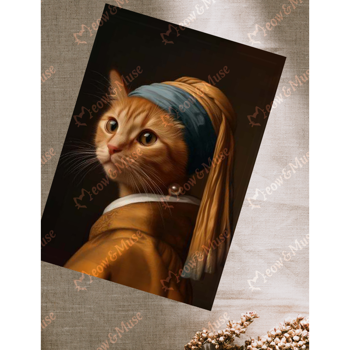 Postal 'Vermeer Cat Ginger'