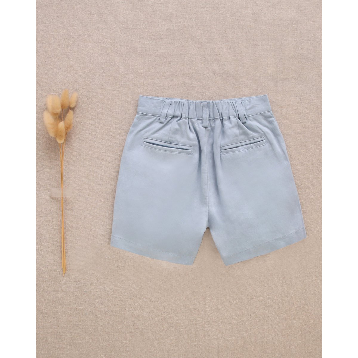 Boy's Blue Leinen Bermuda Shorts M70-21503073