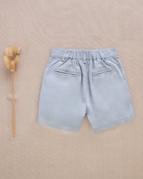 Boy's Blue Linen Bermuda Shorts M70-21503073