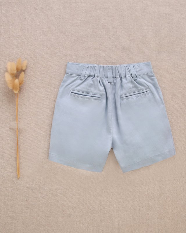 Boy's Blue Linen Bermuda Shorts M70-21503073