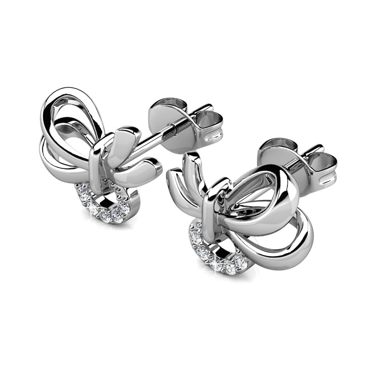 Boucles d'oreilles Posie - Argenté et Cristal