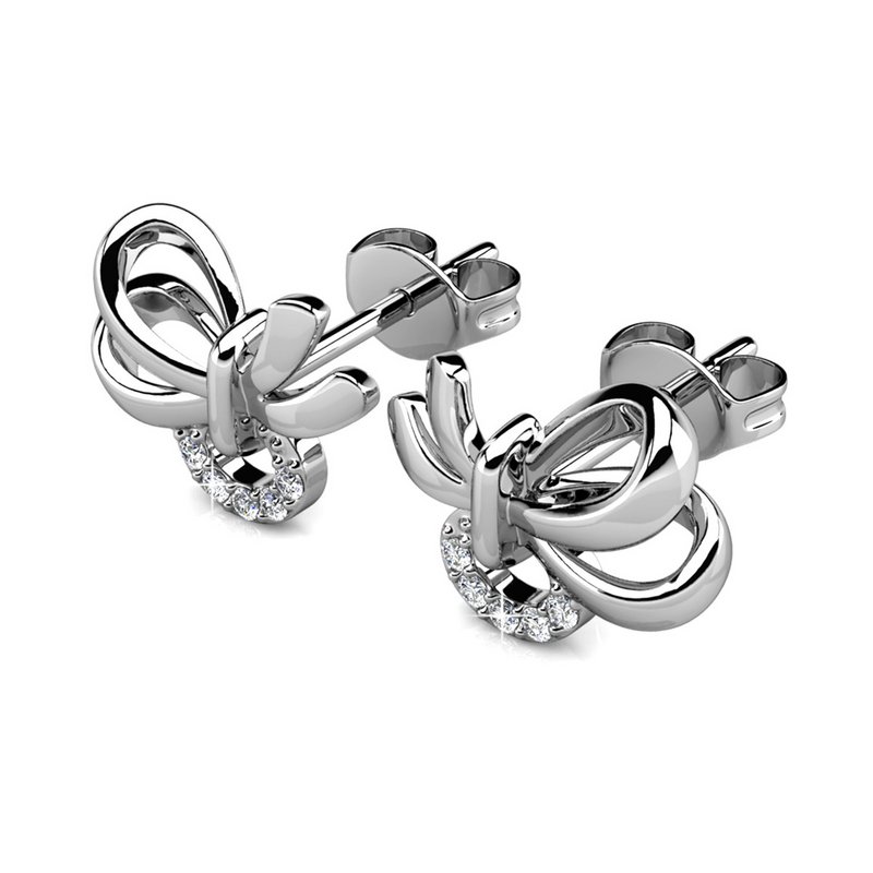 Boucles d'oreilles Posie - Argenté et Cristal