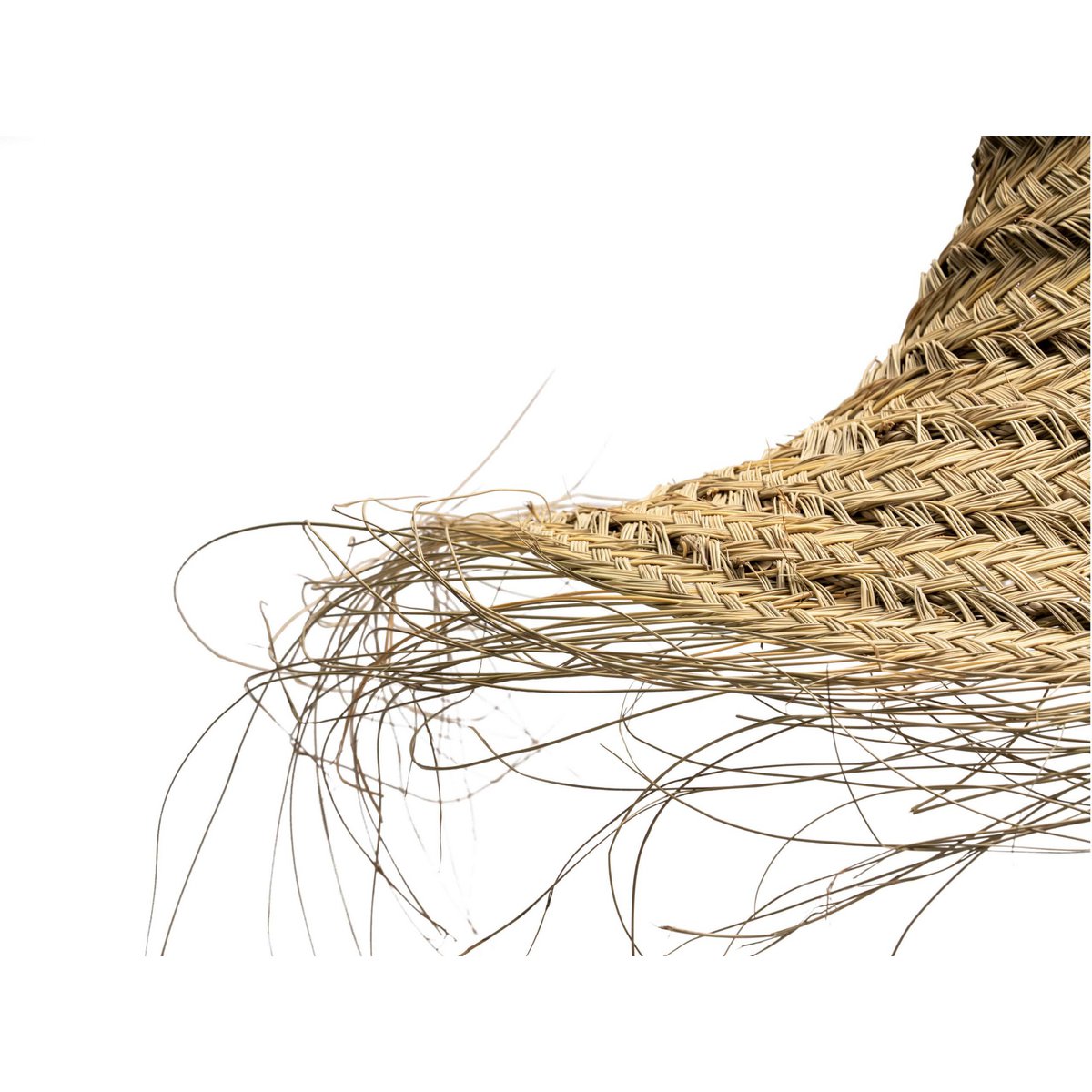 Lámpara Colgante de Esparto y Mimbre, Lámpara de Techo de Paja artesanal Estilo Boho Chic 60cm