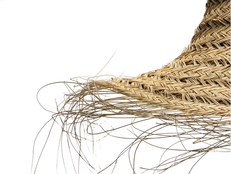 Vedhæng i flet og rattan, Boho Chic-stil halmloftslampe 60 cm