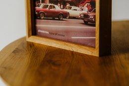 Oak Vinyl Album -Rahmen für Display, vielseitiges Musikdekor und Geschenk für Vinyl -Fans