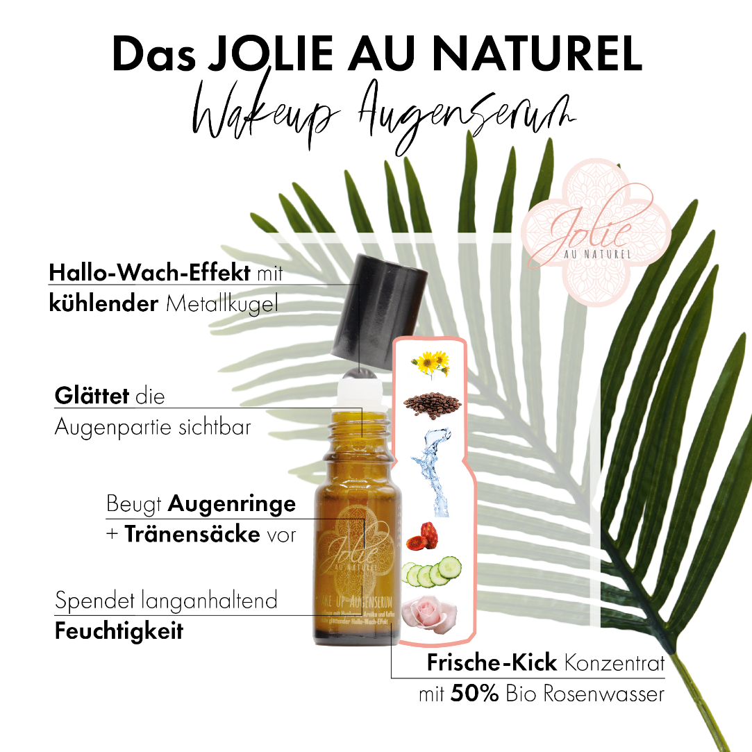 Hyaluronic eye serum I coffee I roll on smoothes the eyes I vitamin C I arnica