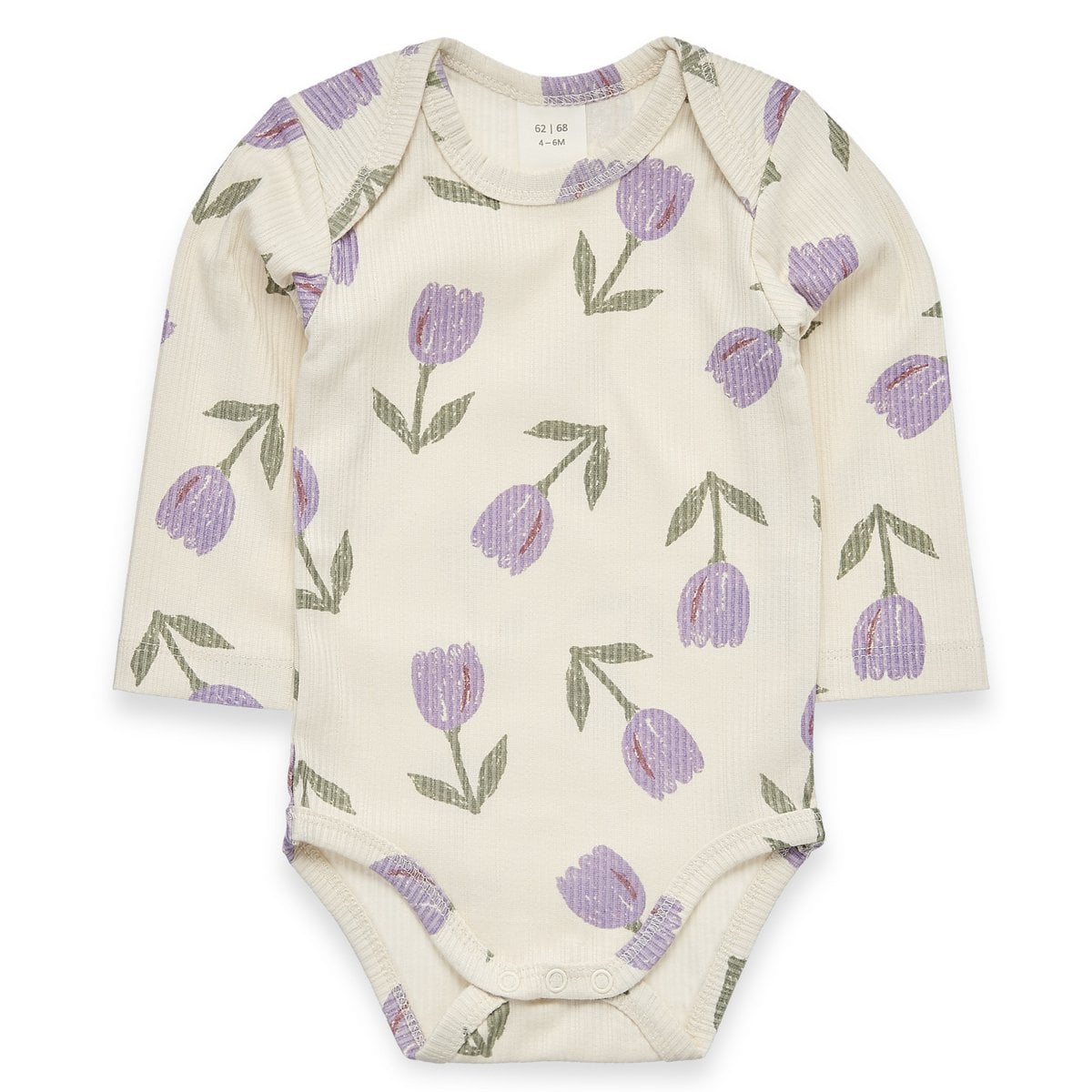 Langarm Body - Drop Naald beige