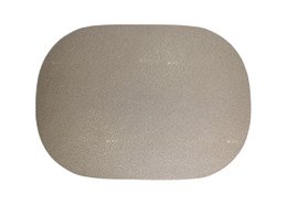 Tischset 6-er Set oval Kunstleder Rochenhaut creme beige zweifarbig