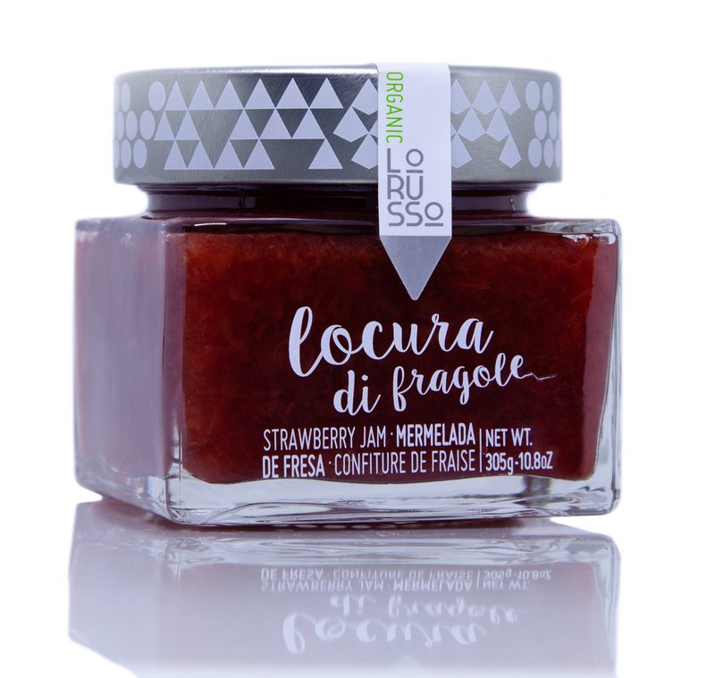 Marmellata di fragole gourmet biologica con 85% di frutta, 305 g