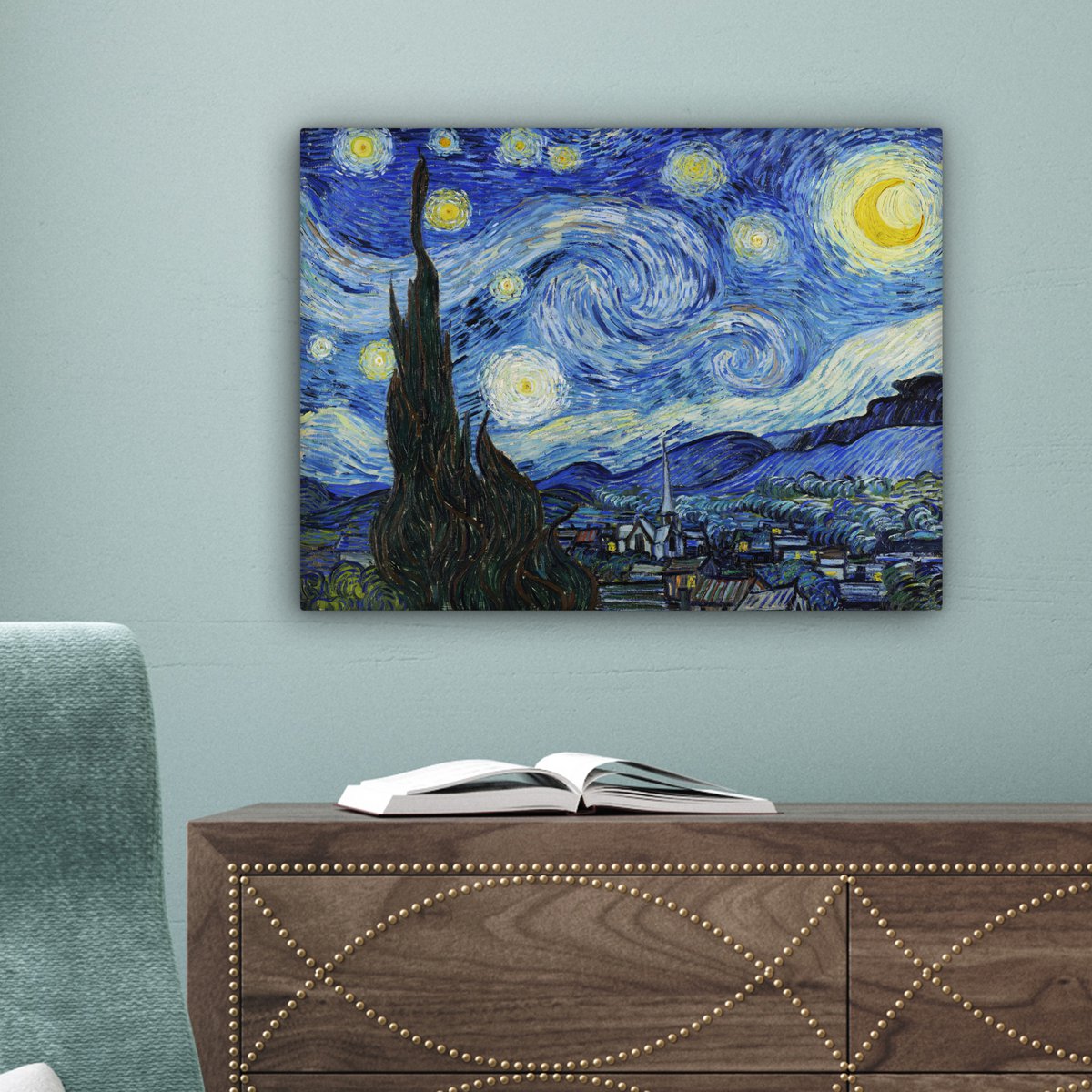 Leinwand Malerei - Wanddekoration - de Sterrennacht - Vincent van Gogh