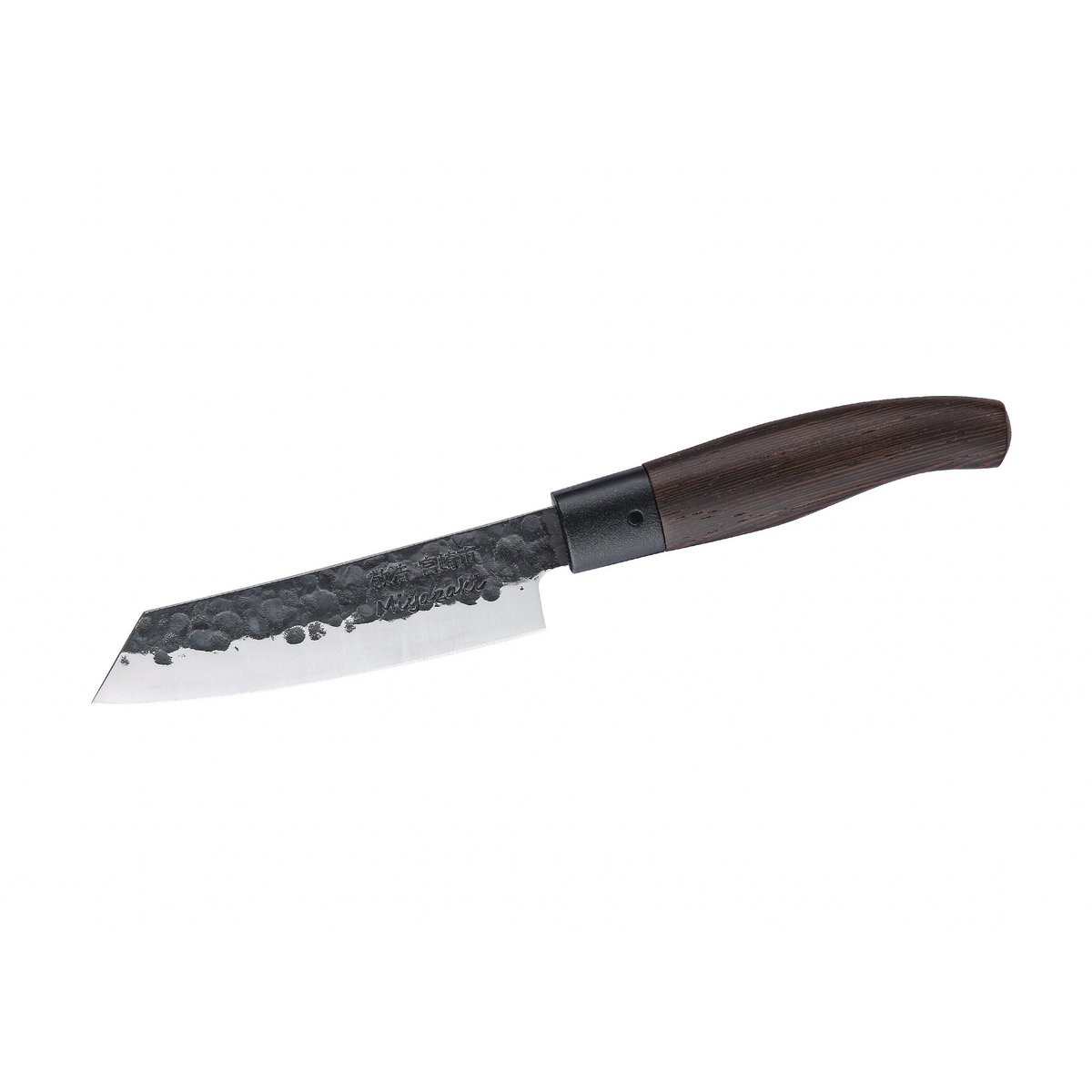 TAKAHIRO MIYAZAKI - Santoku bocho Chisaii- Cuchillo Santoku 5 pulgadas, hoja acero papel azul japonés