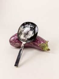 Baguette marbled black horn rice spoon