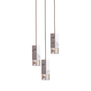Lampe/One Calacatta Marmor Trio Kronleuchter