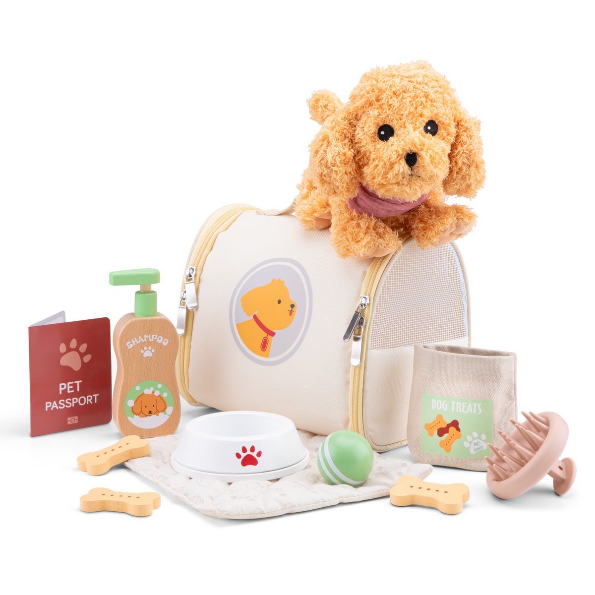 Speelgoed Knuffelverzorgingsset met Knuffel Hond