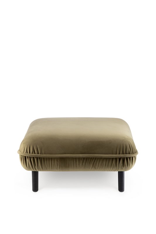 Bean Pouf, velluto verde