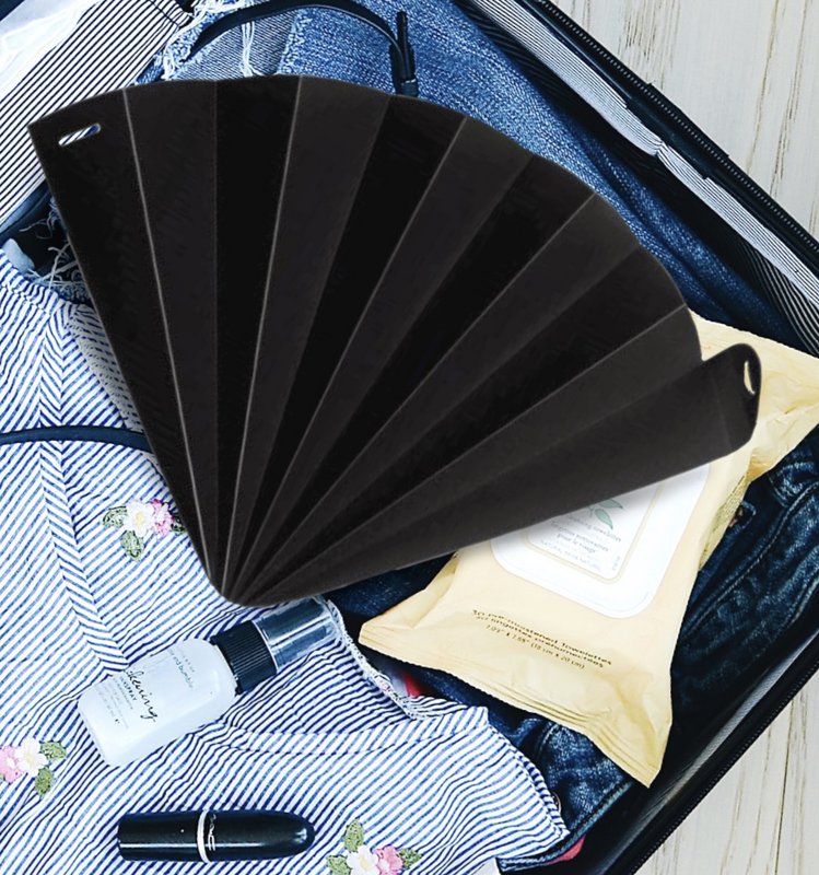 Hand fan, fan, fan, black opaque