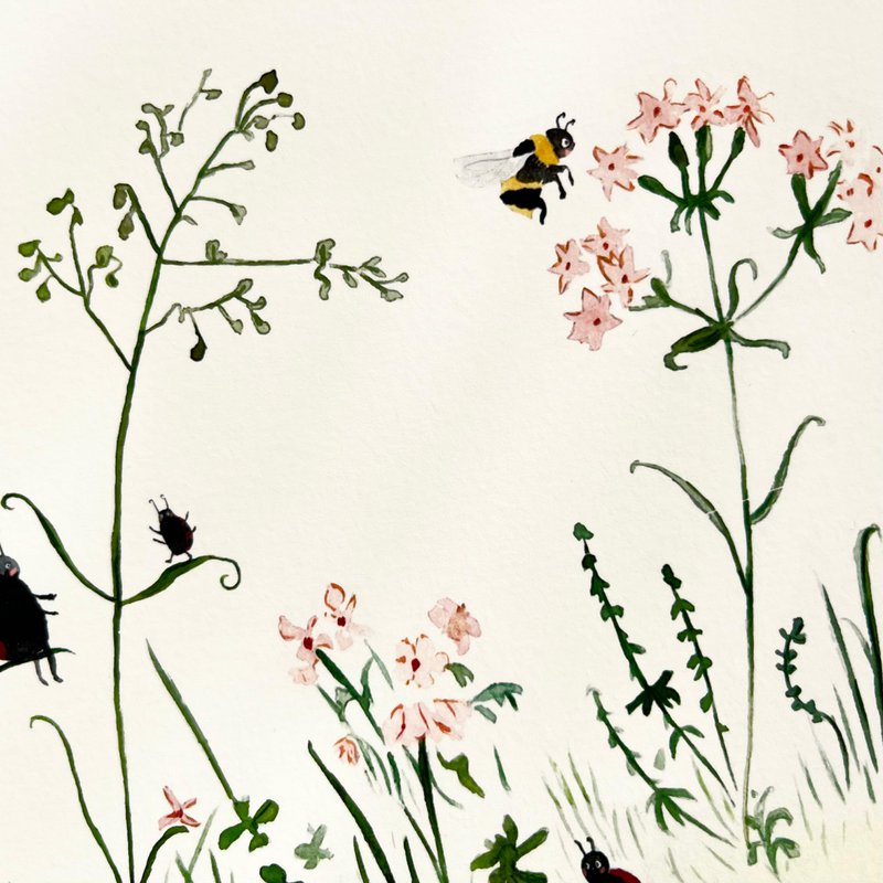 Kunsttryk - blomstereng