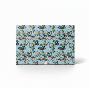 Entenblumen-Tischset – blaues botanisches Design aus PVC
