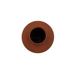 Terra Säulenvase – handgefertigte Keramikvase aus rotem Ton (16,5 cm)