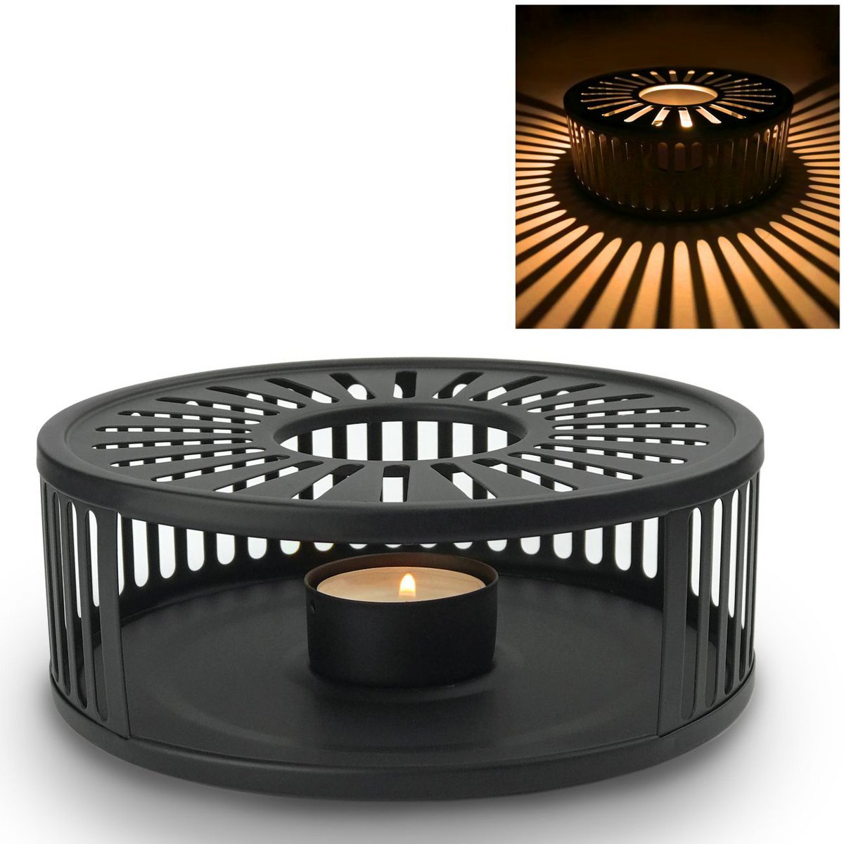 Creano Warmer Strepen RVS Zwart