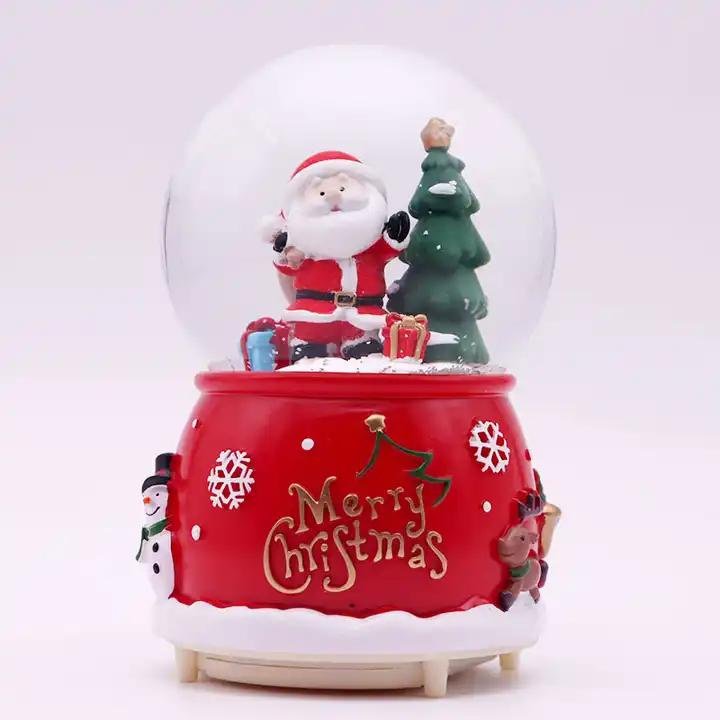 Santa Claus Snow Globe with Lights and Music Medium Size
