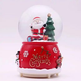 Santa Claus Snow Globe with Lights and Music Medium Size