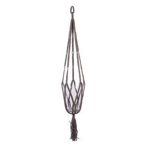 Macrame pothouder hangend taupe
