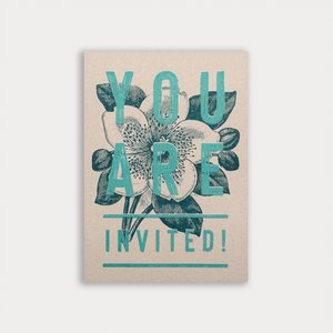 Postcard / Typo / You Are Invited! / Risography