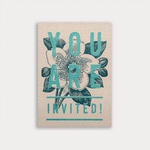 Postcard / Typo / You Are Invited! / Risography