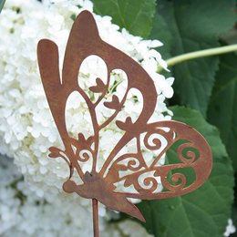 Patina garden decoration flower plug butterfly "Anita" | Vintage decoration spring |