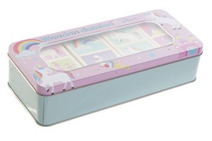 DOMINO WOOD METAL 18.5X8X4.5 PINK UNICORN JE192090