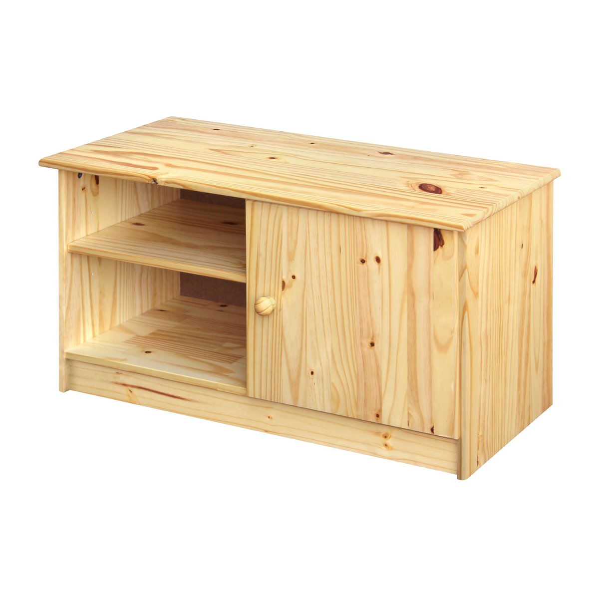 Shoe cabinet with 1 door and 2 open compartments