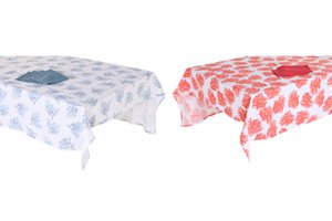 TABLECLOTH SET 5 COTTON 150X150X0,5 200GSM CORAL 2 SU PC204254