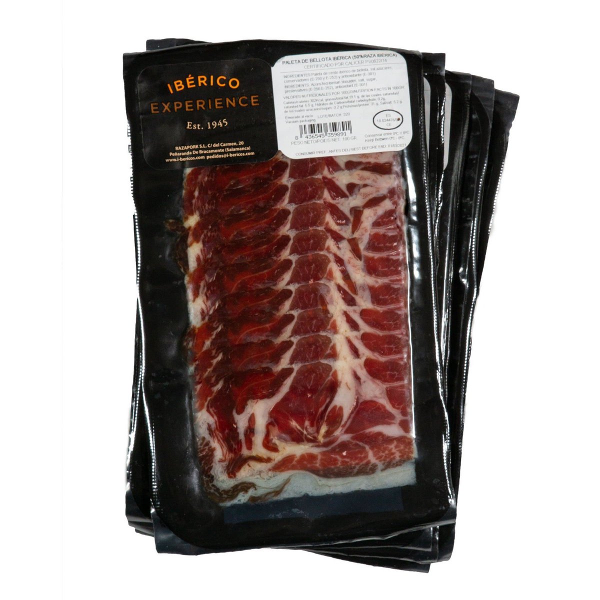 Paleta de bellota 50% raza ibérica 100gr