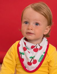 Bio-Baumwoll Baby Tuch mit Kirschen-Druck