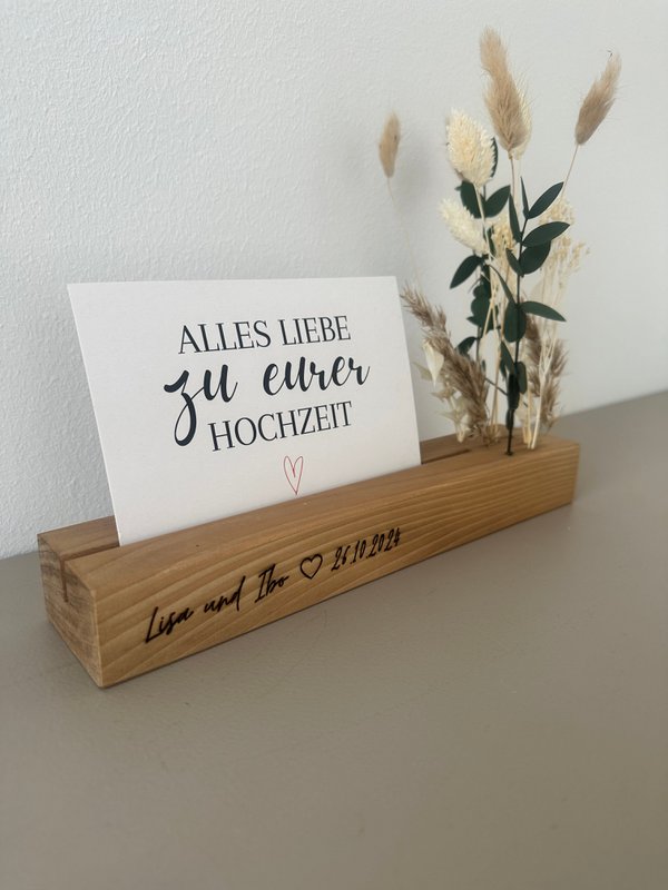 Ansichtkaart alle liefde voor je bruiloft