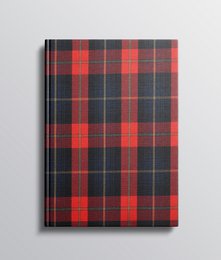 Tartan A5/A6 Notebook - MØRKEBLÅ/GRØNNE FIRKANTER