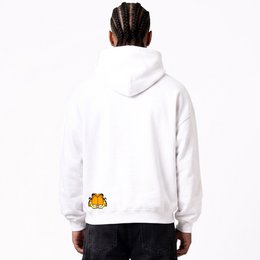 Garfield bedruckter Kapuzenpullover Weiß