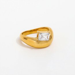 Ariana – Baguette-Kristall-Goldring