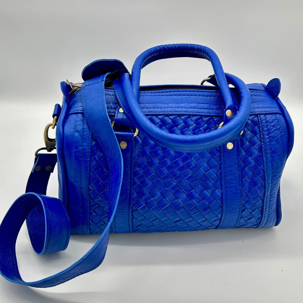 Rex Bag Blue - Handgemaakte lederen tas