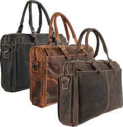 Buffaloing skuldertaske med håndtag Cognac Arrigo