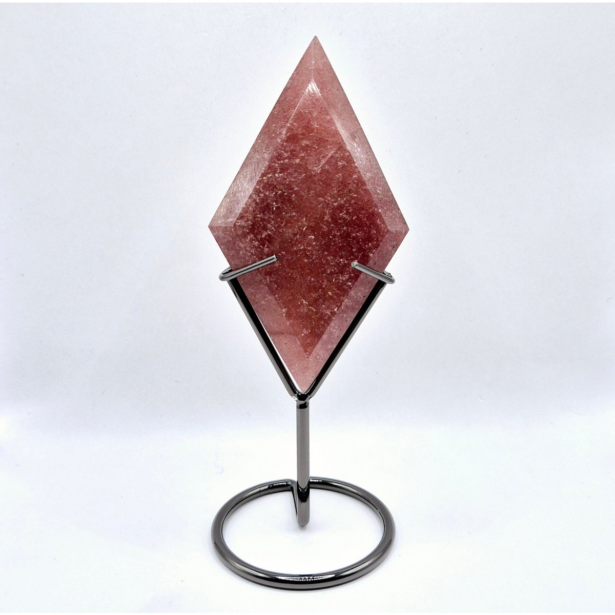 Diamant de quartz étoilé fraise avec support (quartz fraise)