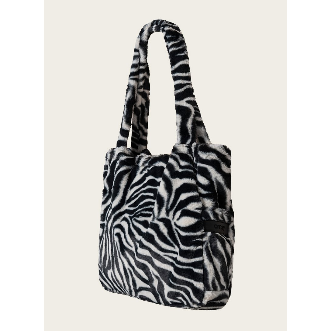 Omay Klassisk Taske Zebra Hvid