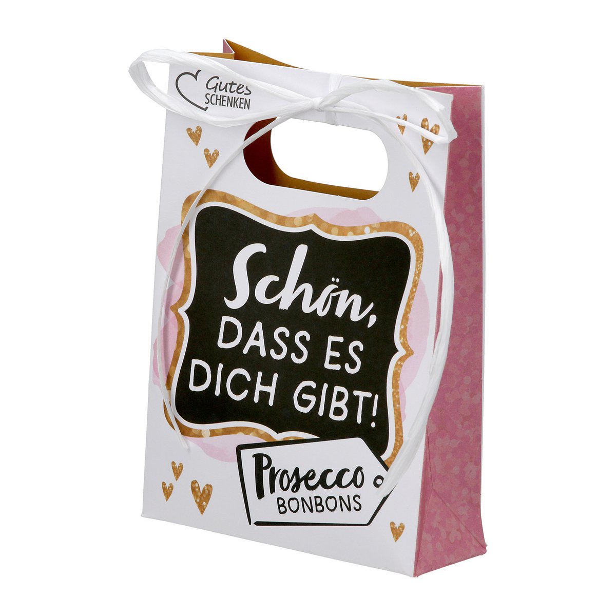Gift bags with candies Prosecco 3-site. White, PU 24