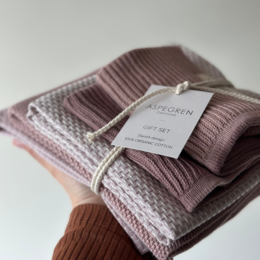 Küchen-Geschenkset – Rosenquarz (Preis für 4 Set)