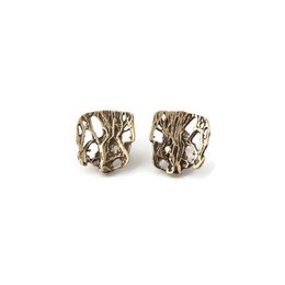 Aretes de Bronce Calados – Escultóricos Orgánicos