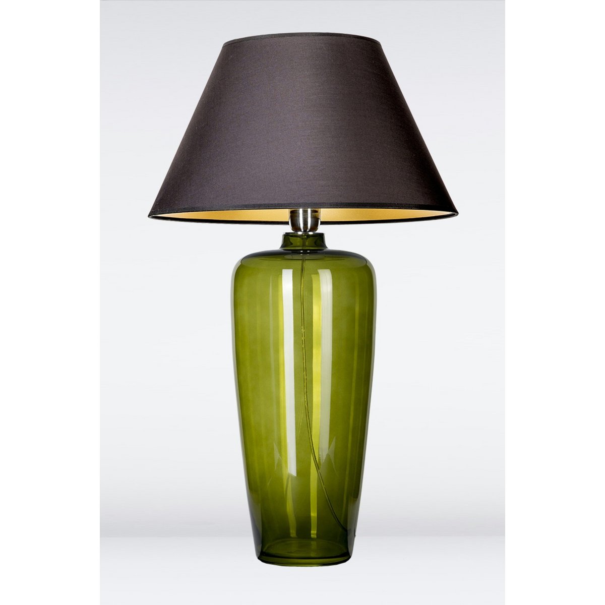Lampe de table en verre lampe en verre vert étroit sans parapluie