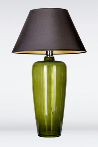 Table lamp glass glass lamp green narrow without umbrella