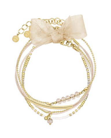 Parure de bracelets 'Blanc & Naturel'